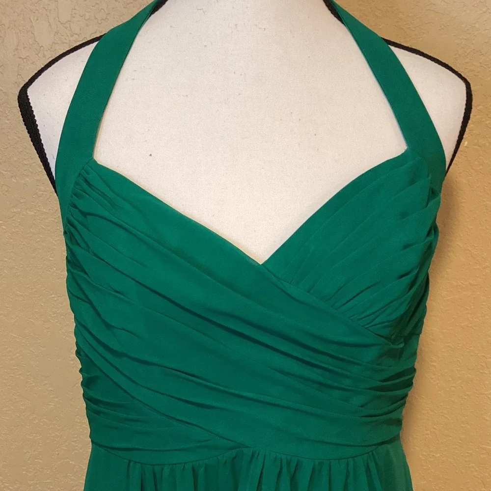 kelly green fit and flare dress A Little Bit Of Everything Kelly Green Twist Front Cut Out Maxi Dress